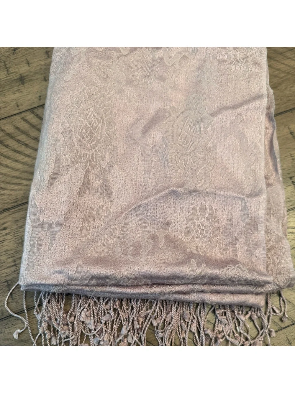 MIX NOUVEAU Large Fringe End Wrap / Scarf, Pashmina Wool and Silk